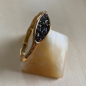 Faux druzy gold bracelet